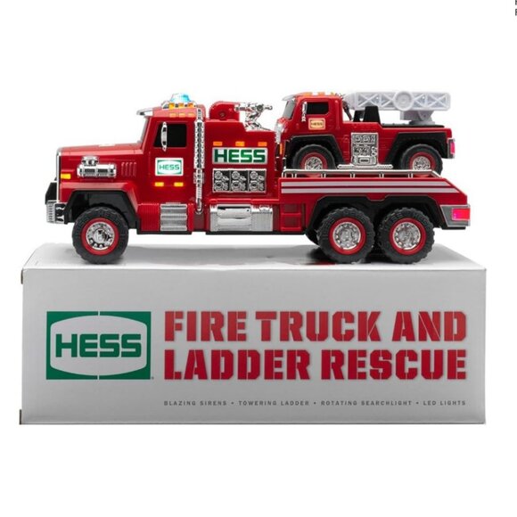 NIB Hess 2015 51st Collectible Toy Fire Truck & Ladder Rescue Lights Sounds - Picture 1 of 4